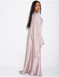 Abaya papillon ornée de strass à nouer à l'intérieur