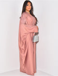 Abaya papillon ornée de strass à nouer à l'intérieur