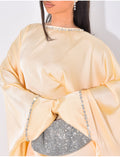 Abaya papillon à strass à nouer à l'intérieur