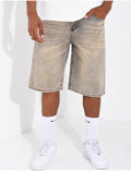 Bermuda en jeans délavé