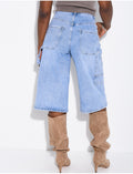 Bermuda en jeans style carpenter