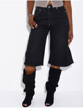 Bermuda en jeans style carpenter