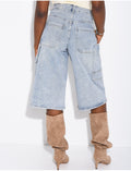 Bermuda en jeans style carpenter