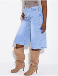 Bermuda en jeans style carpenter