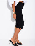 Pantalon capri en tissu stretch