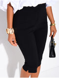 Pantalon capri en tissu stretch