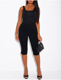 Pantalon capri en tissu stretch