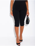 Pantalon capri en tissu stretch