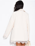 Blazer à bordures dentelle