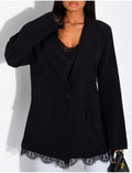 Blazer à bordures dentelle