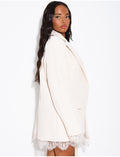 Blazer à bordures dentelle