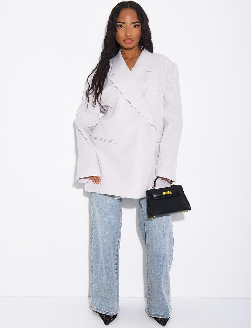 Blazer oversize à fentes