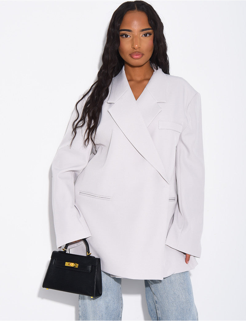 Blazer oversize à fentes