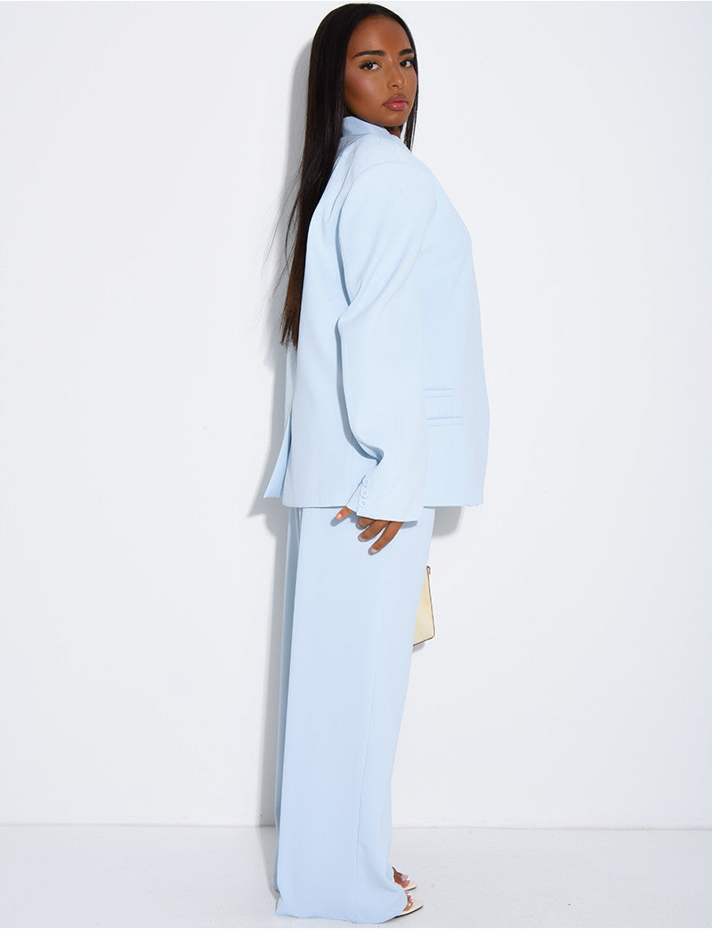 Blazer oversize à boutonnière croisée