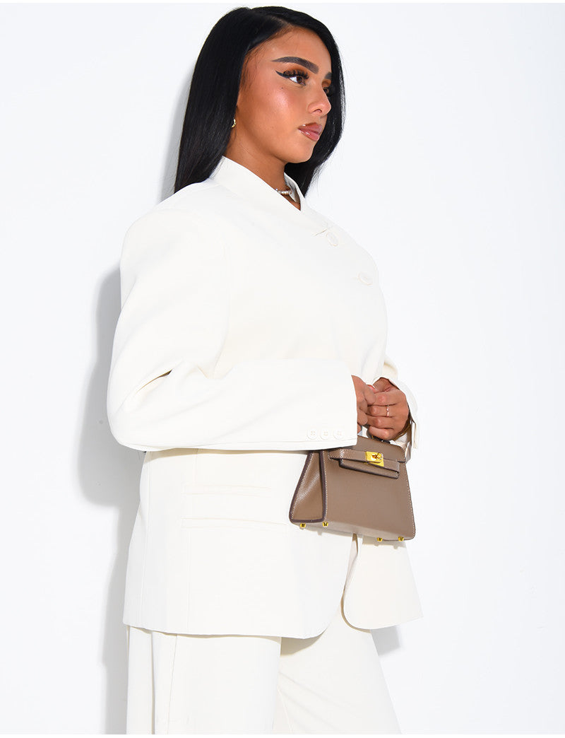Blazer oversize à boutonnière croisée