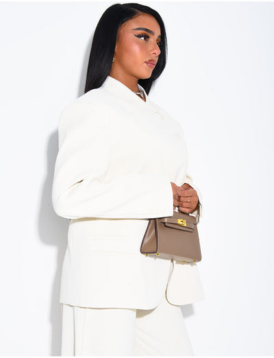 Blazer oversize à boutonnière croisée
