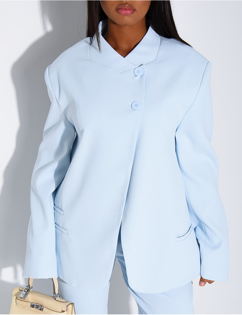 Blazer oversize à boutonnière croisée