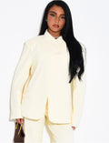 Blazer oversize à boutonnière croisée