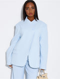 Blazer oversize à boutonnière croisée