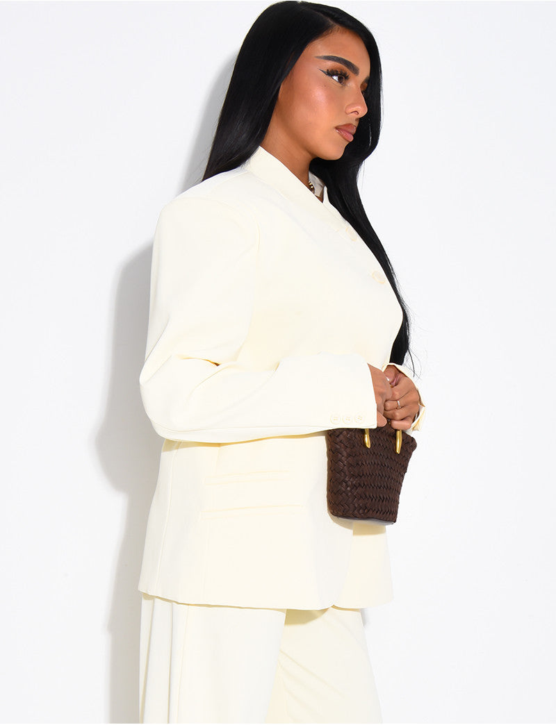 Blazer oversize à boutonnière croisée