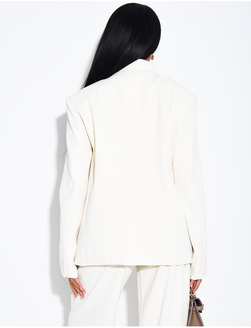 Blazer oversize à boutonnière croisée
