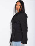 Blazer premium cintré à la taille fermée sur le côté