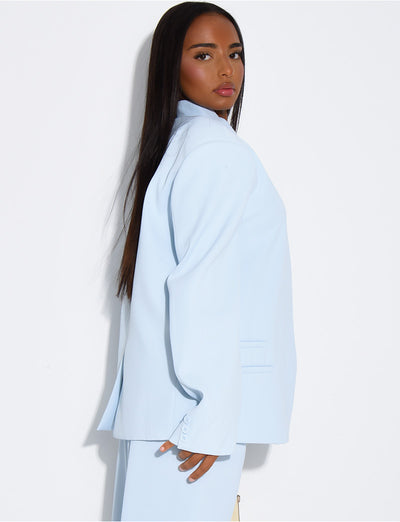 Blazer oversize à boutonnière croisée