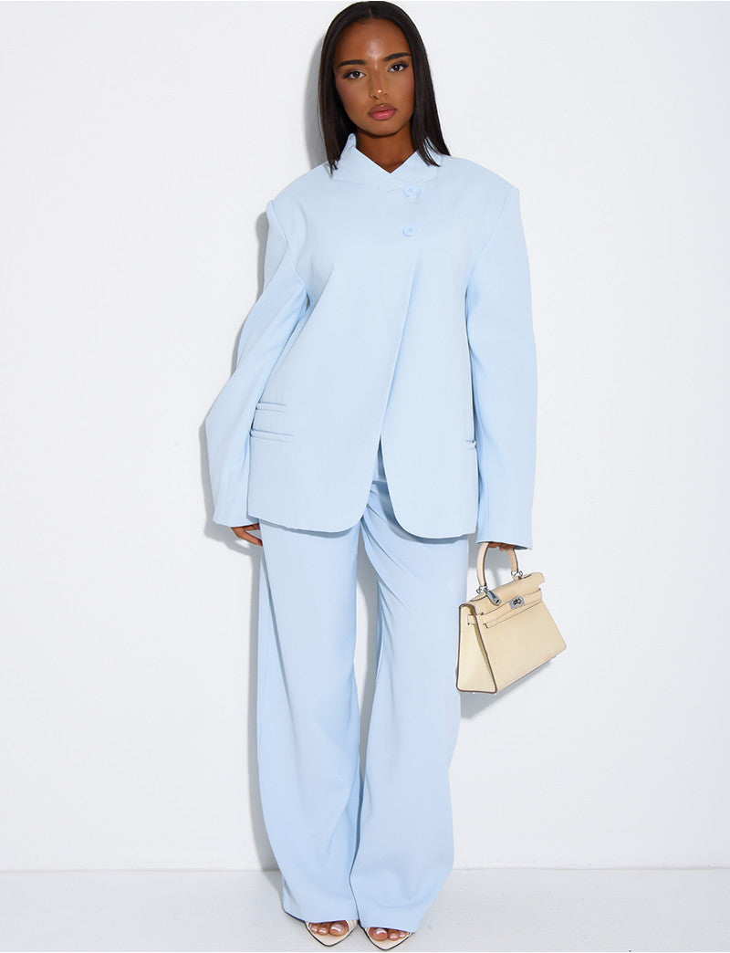 Blazer oversize à boutonnière croisée