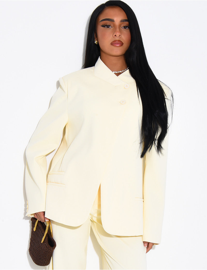 Blazer oversize à boutonnière croisée