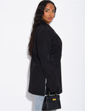 Blazer oversize à fentes sur les côtés
