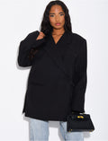 Blazer oversize à fentes sur les côtés