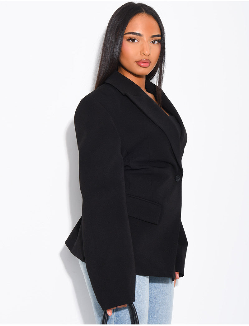 Blazer premium cintré à la taille