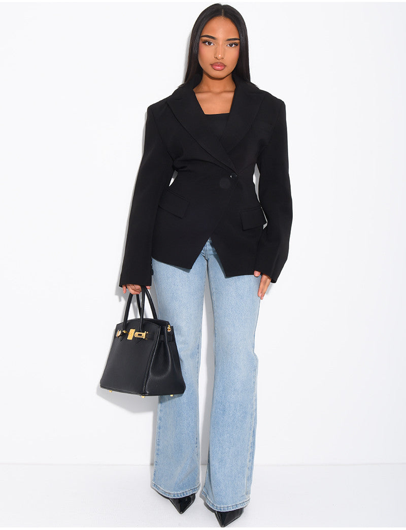 Blazer premium cintré à la taille