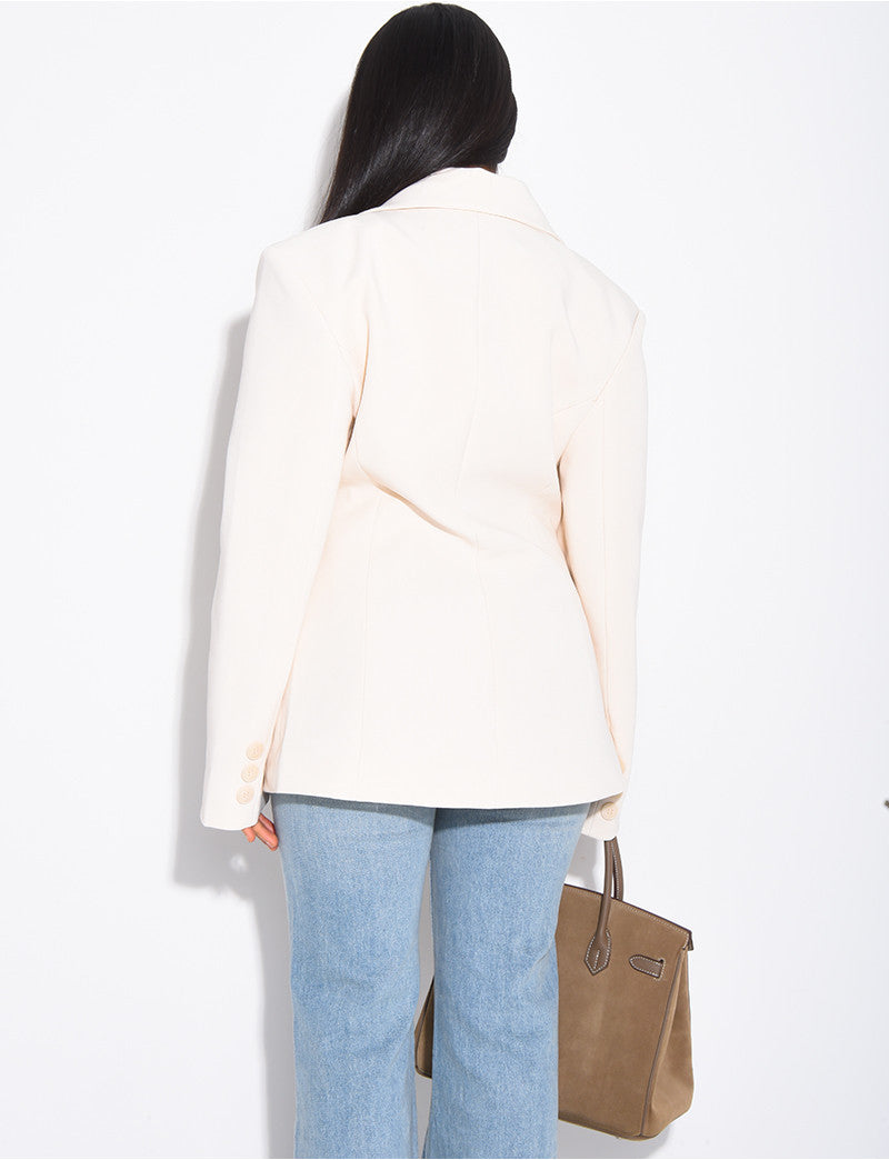 Blazer premium cintré à la taille