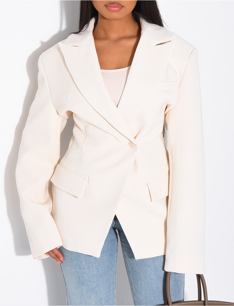 Blazer premium cintré à la taille