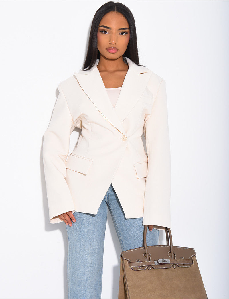 Blazer premium cintré à la taille