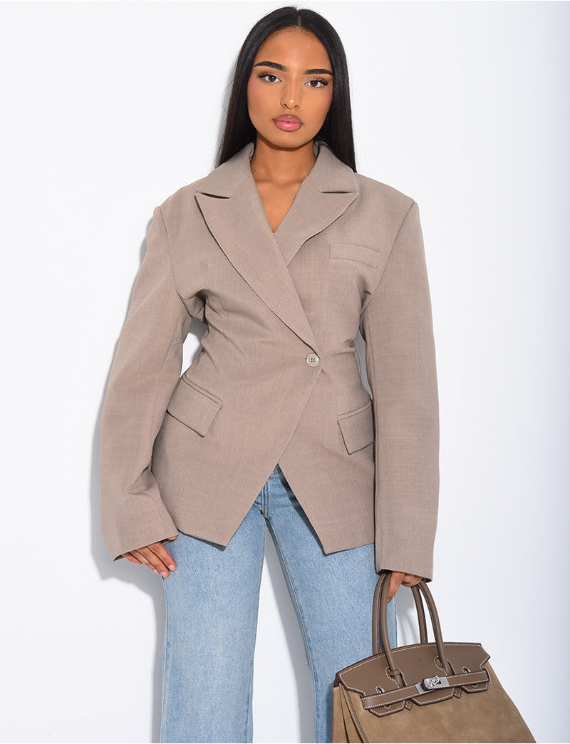 Blazer premium cintré à la taille