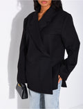 Blazer oversize à fentes sur les côtés
