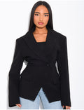 Blazer premium cintré à la taille