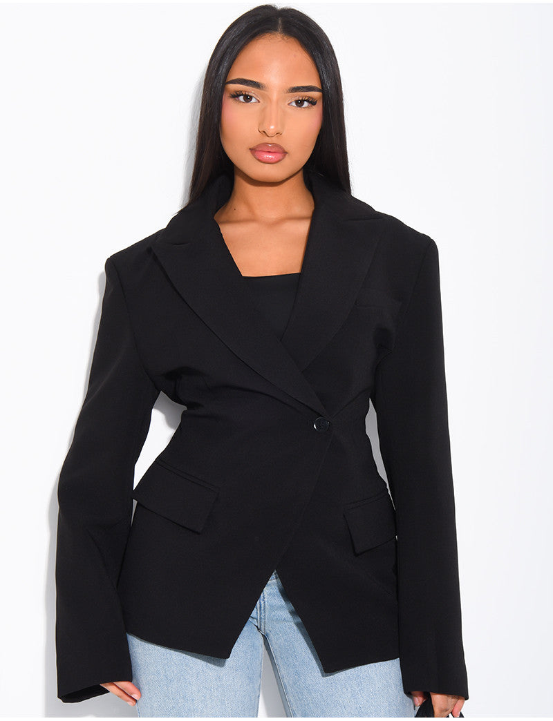 Blazer premium cintré à la taille