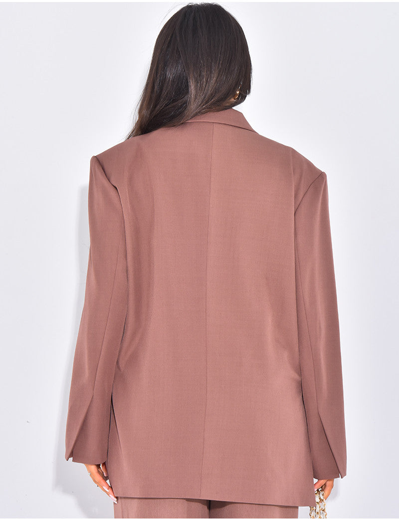 Blazer oversize à fentes
