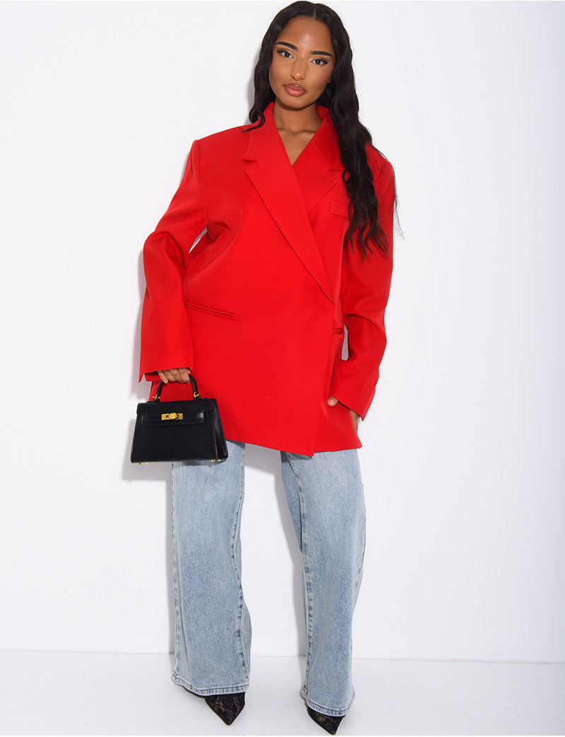 Blazer oversize à fentes