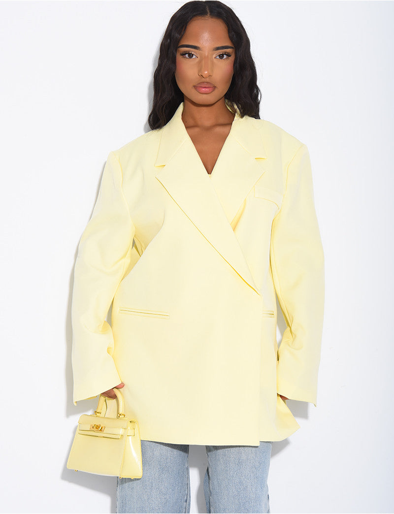 Blazer oversize à fentes