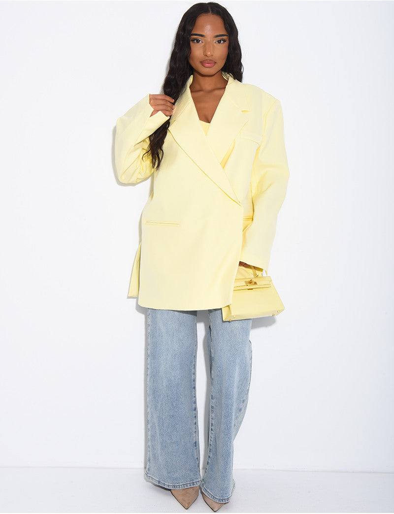 Blazer oversize à fentes
