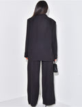Blazer oversize en lin à nouer