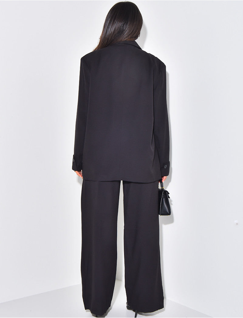 Blazer oversize en lin à nouer