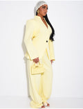 Ensemble 3 pièces bolero, blazer sans manche et pantalon taille haute