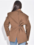 Blazer premium chiné effet cintré