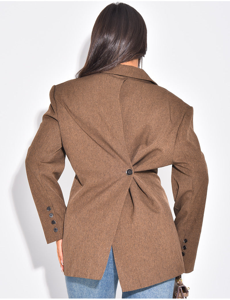 Blazer premium chiné effet cintré