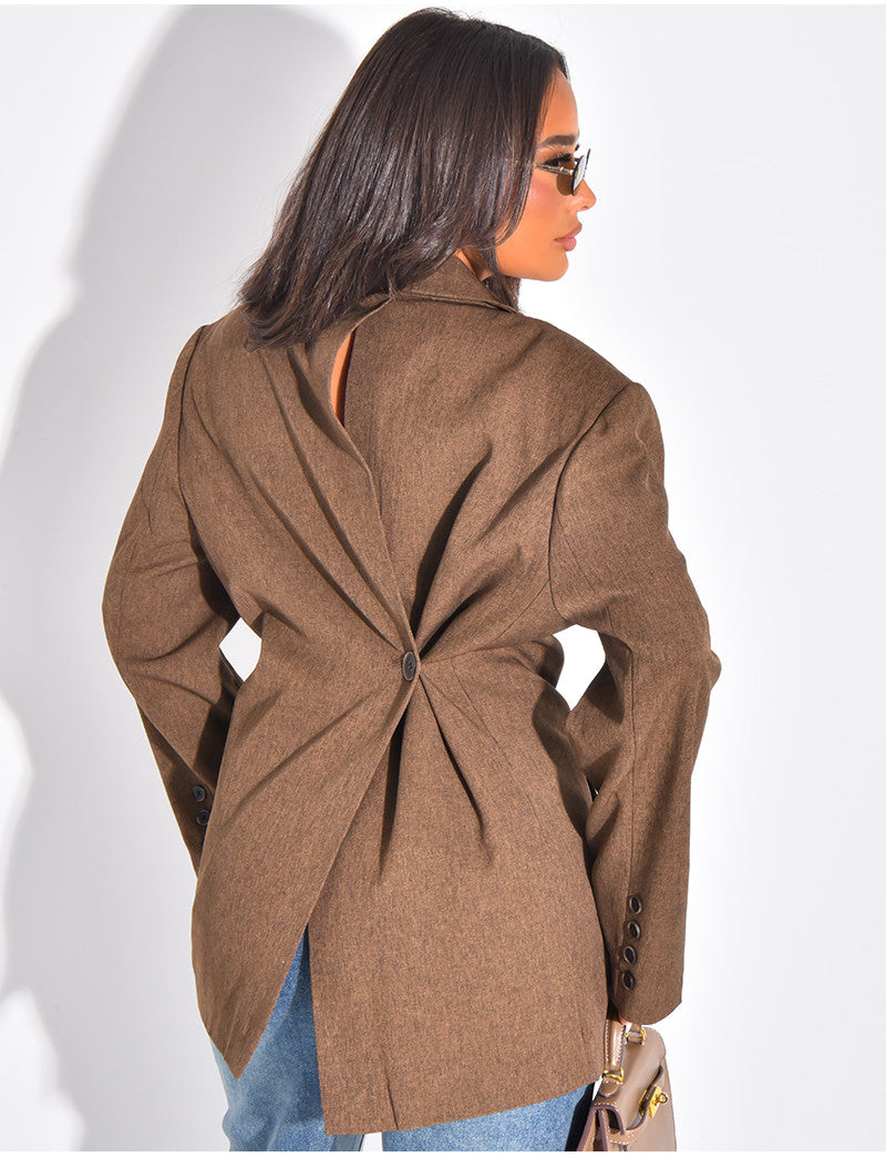 Blazer premium chiné effet cintré